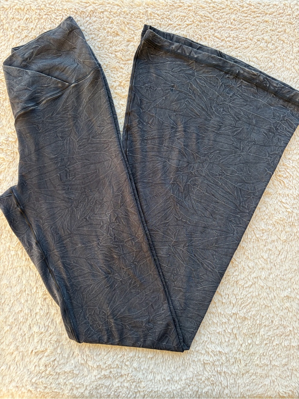 aerie Black acid wash Flare leggings